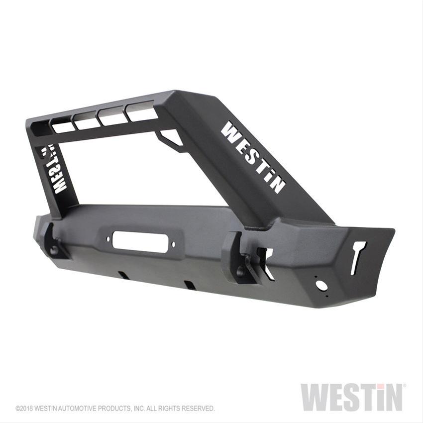 Westin 18-19 Jeep Wrangler JL WJ2 Stubby Front Bumper - Textured Black thumbnail 7