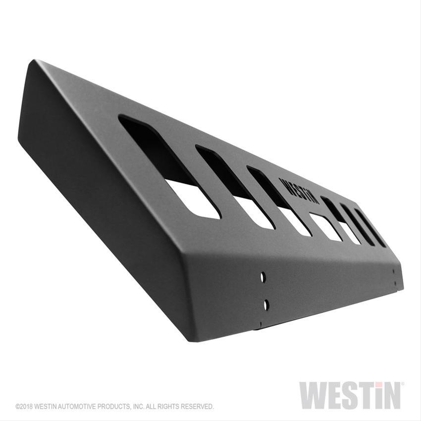 Westin 18-19 Jeep Wrangler JL Front Bumper Skid Plate - Textured Black thumbnail 4