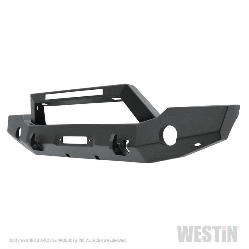 Westin 18-20 Jeep Wrangler WJ2 Full Width Front Bumper w/LED Light Bar Mount Textured Black