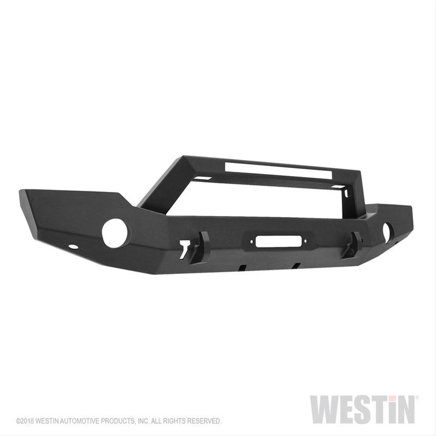 Westin 18-20 Jeep Wrangler WJ2 Full Width Front Bumper w/LED Light Bar Mount Textured Black thumbnail 2