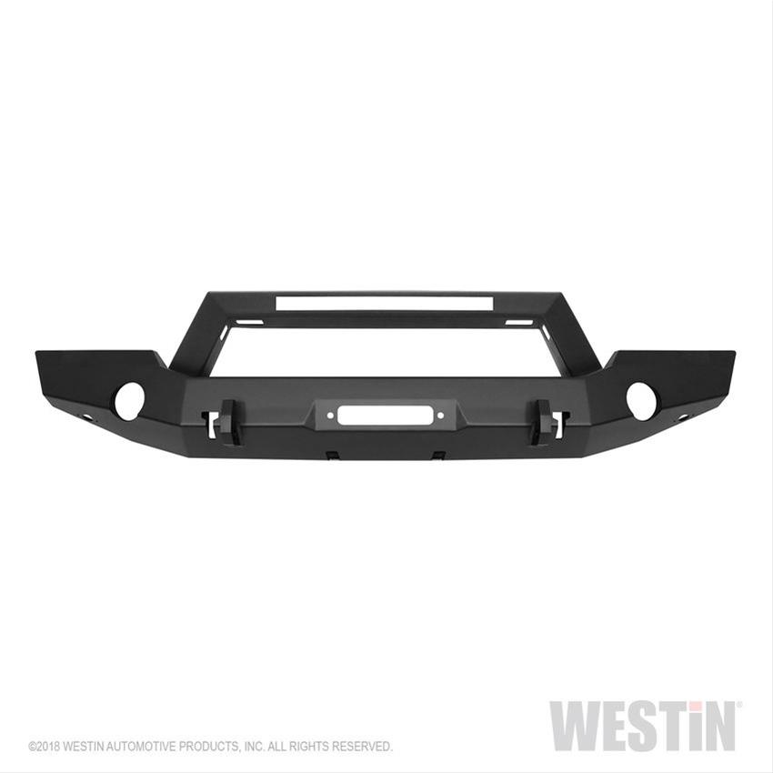 Westin 18-20 Jeep Wrangler WJ2 Full Width Front Bumper w/LED Light Bar Mount Textured Black thumbnail 3