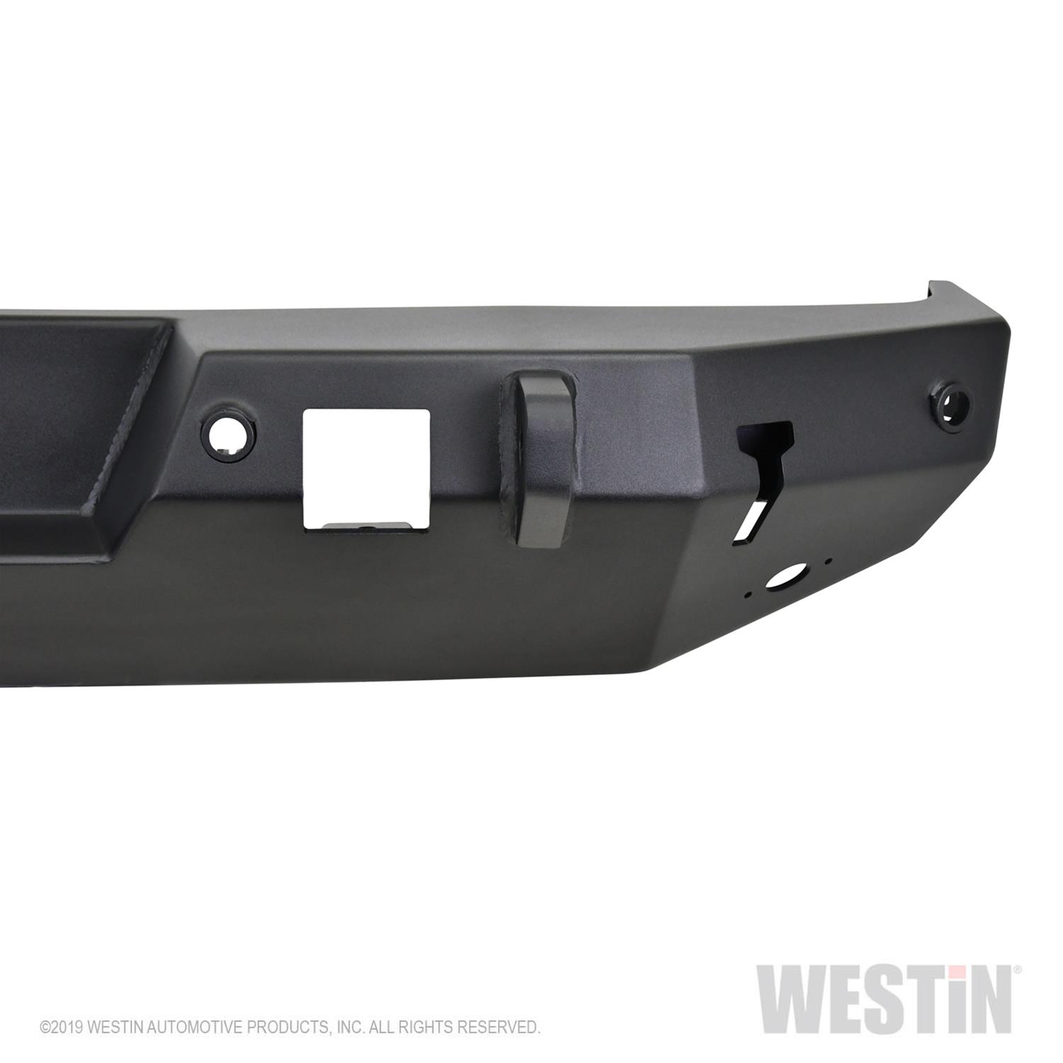 Westin 18-19 Jeep Wrangler JL WJ2 Rear Bumper w/ Sensors (Excl. Wrangler JK) - Textured Black thumbnail 6