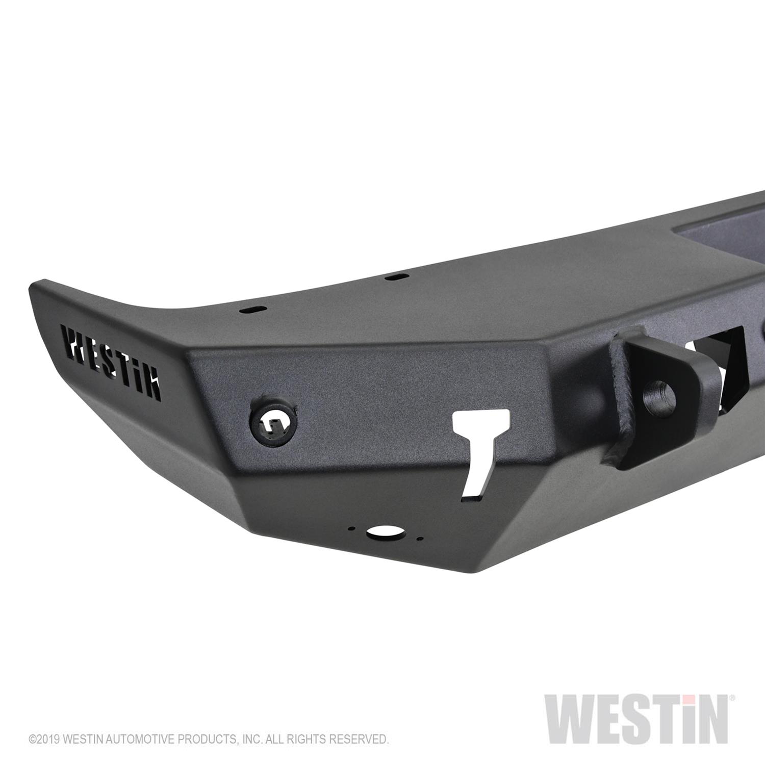 Westin 18-19 Jeep Wrangler JL WJ2 Rear Bumper w/ Sensors (Excl. Wrangler JK) - Textured Black thumbnail 3