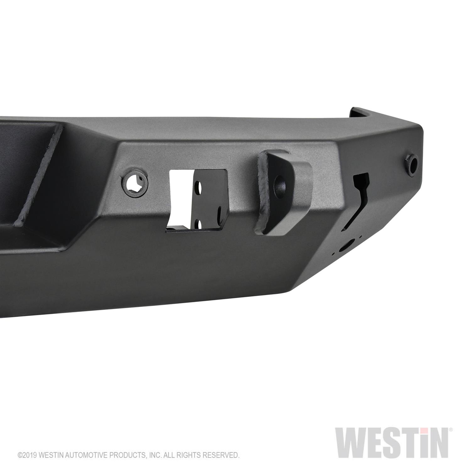 Westin 18-19 Jeep Wrangler JL WJ2 Rear Bumper w/ Sensors (Excl. Wrangler JK) - Textured Black thumbnail 5