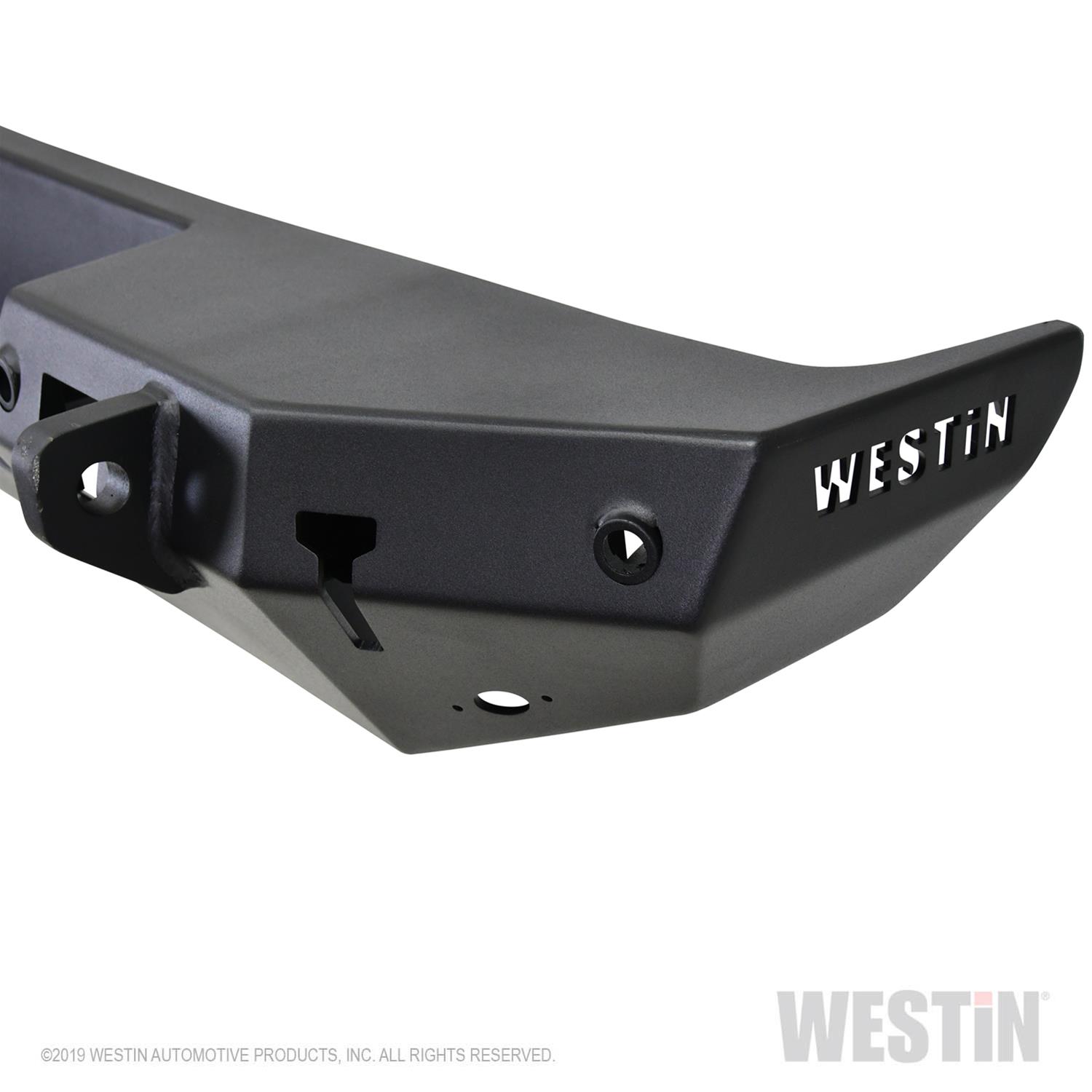 Westin 18-19 Jeep Wrangler JL WJ2 Rear Bumper w/ Sensors (Excl. Wrangler JK) - Textured Black thumbnail 4