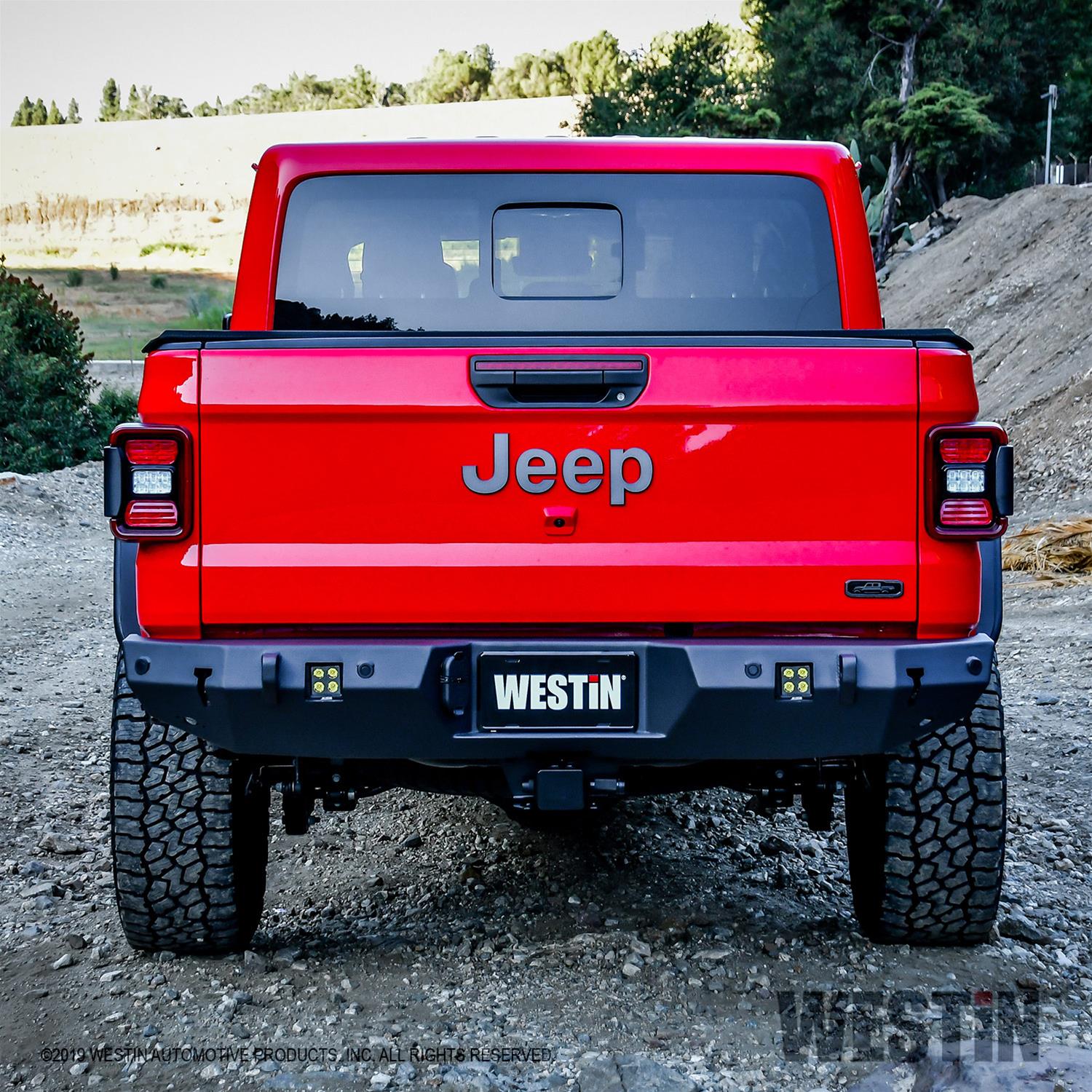 Westin 2020 Jeep Gladiator w/Sensors WJ2 Rear Bumper w/Sensor - Textured Black thumbnail 2