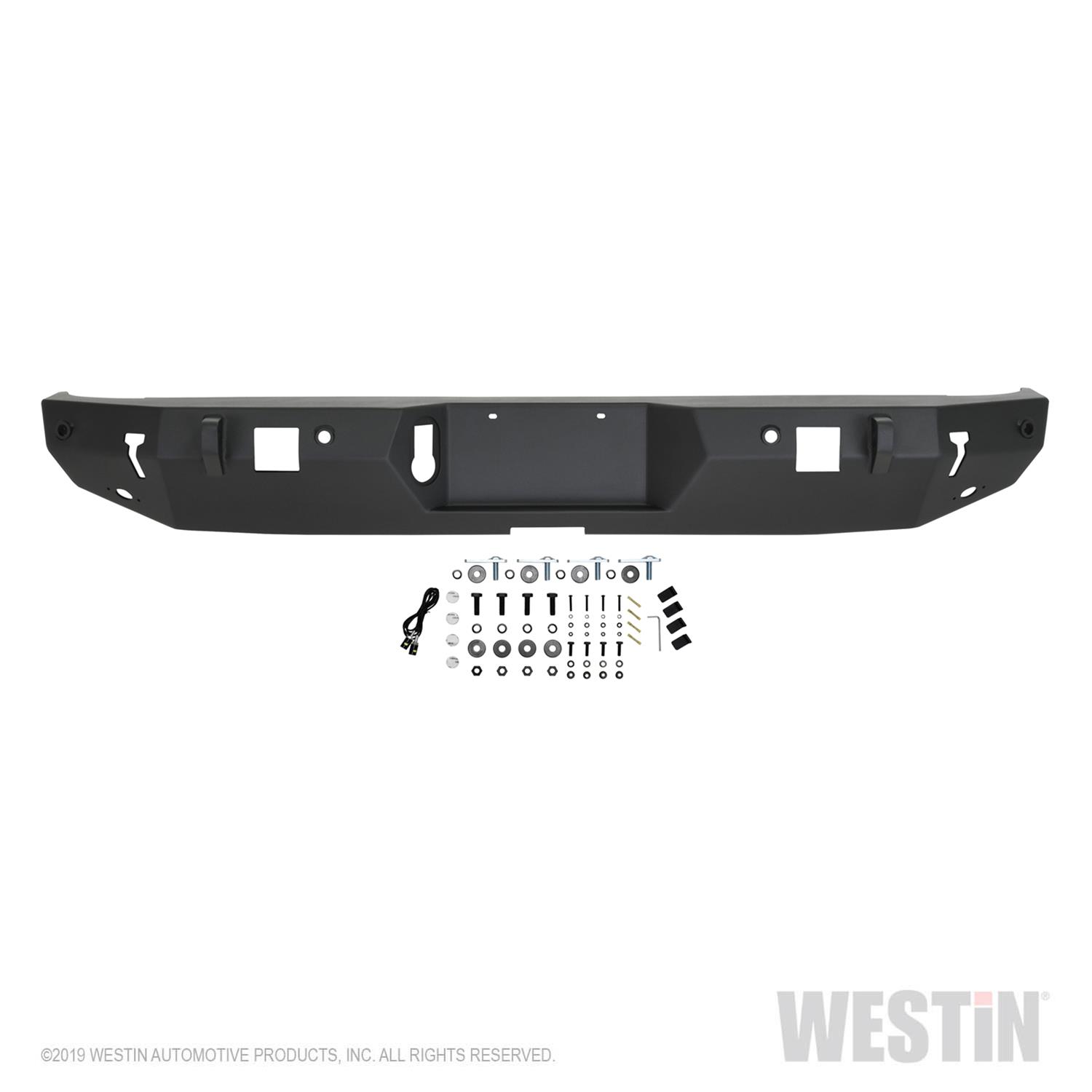 Westin 2020 Jeep Gladiator w/Sensors WJ2 Rear Bumper w/Sensor - Textured Black thumbnail 7