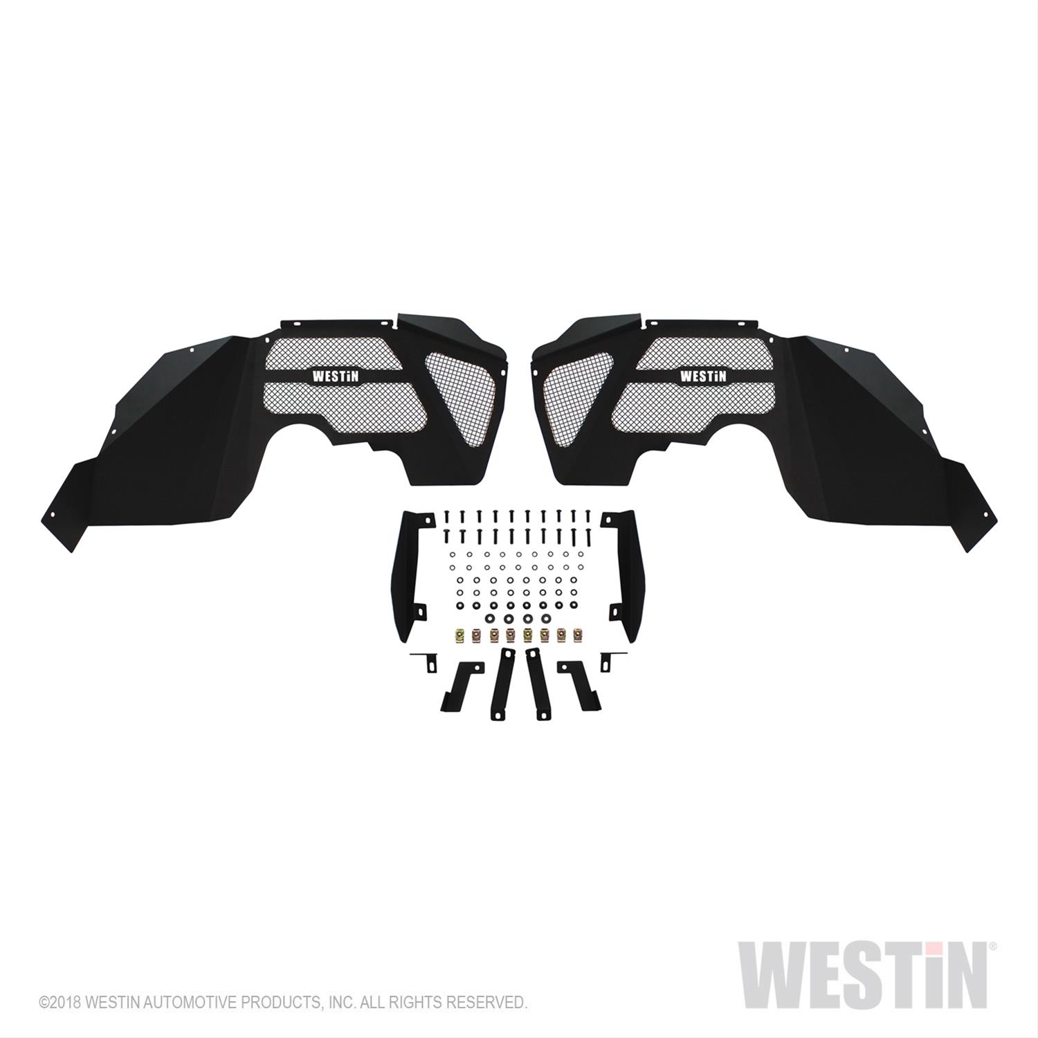 Westin 07-18 Jeep Wrangler JK Inner Fenders - Front - Textured Black thumbnail 7