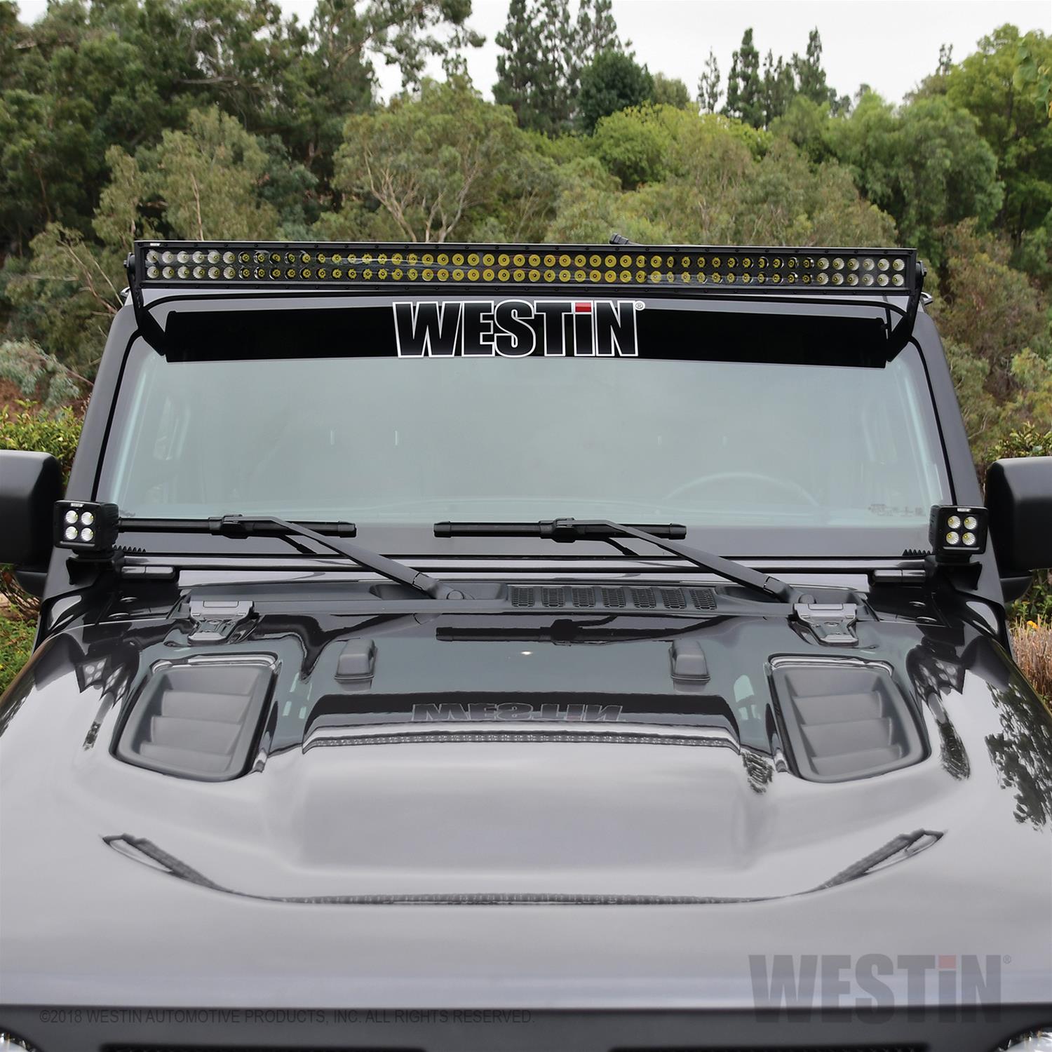 Westin 18-19 Jeep Wrangler Pillar LED Light Mount - Textured Black