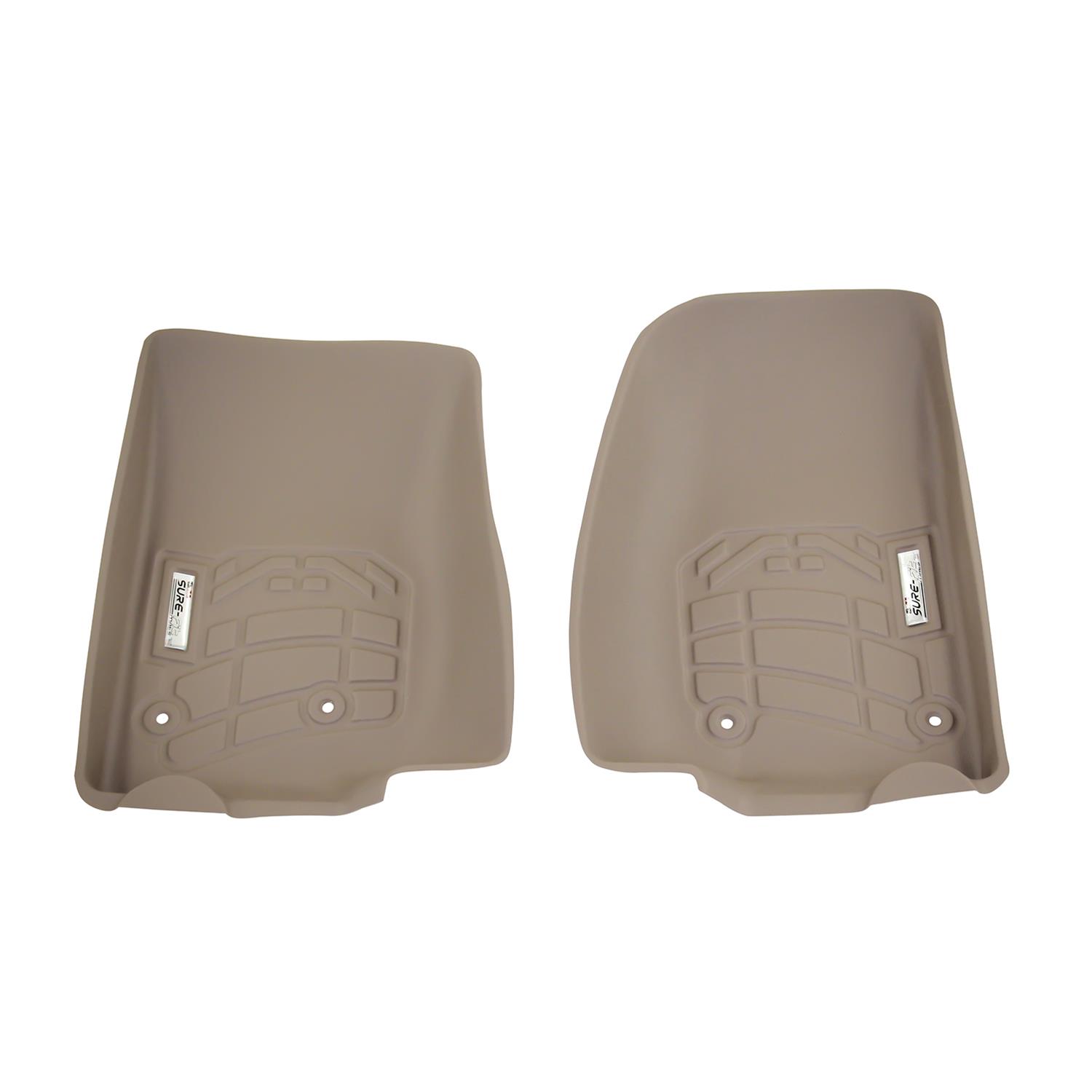 Westin Sure-Fit Floor Liners 72-130066 Liners, Sure-Fit, Front Seat, Rubberized Thermoplastic, Tan, Jeep, Pair
