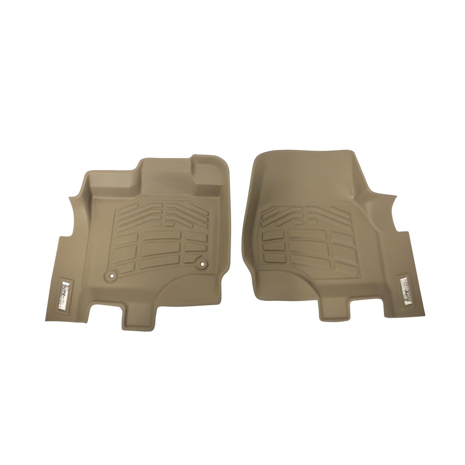 Westin Sure-Fit Floor Liners 72-130069 Liners, Sure-Fit, Front Seat, Rubberized Thermoplastic, Tan, Ford, Pair