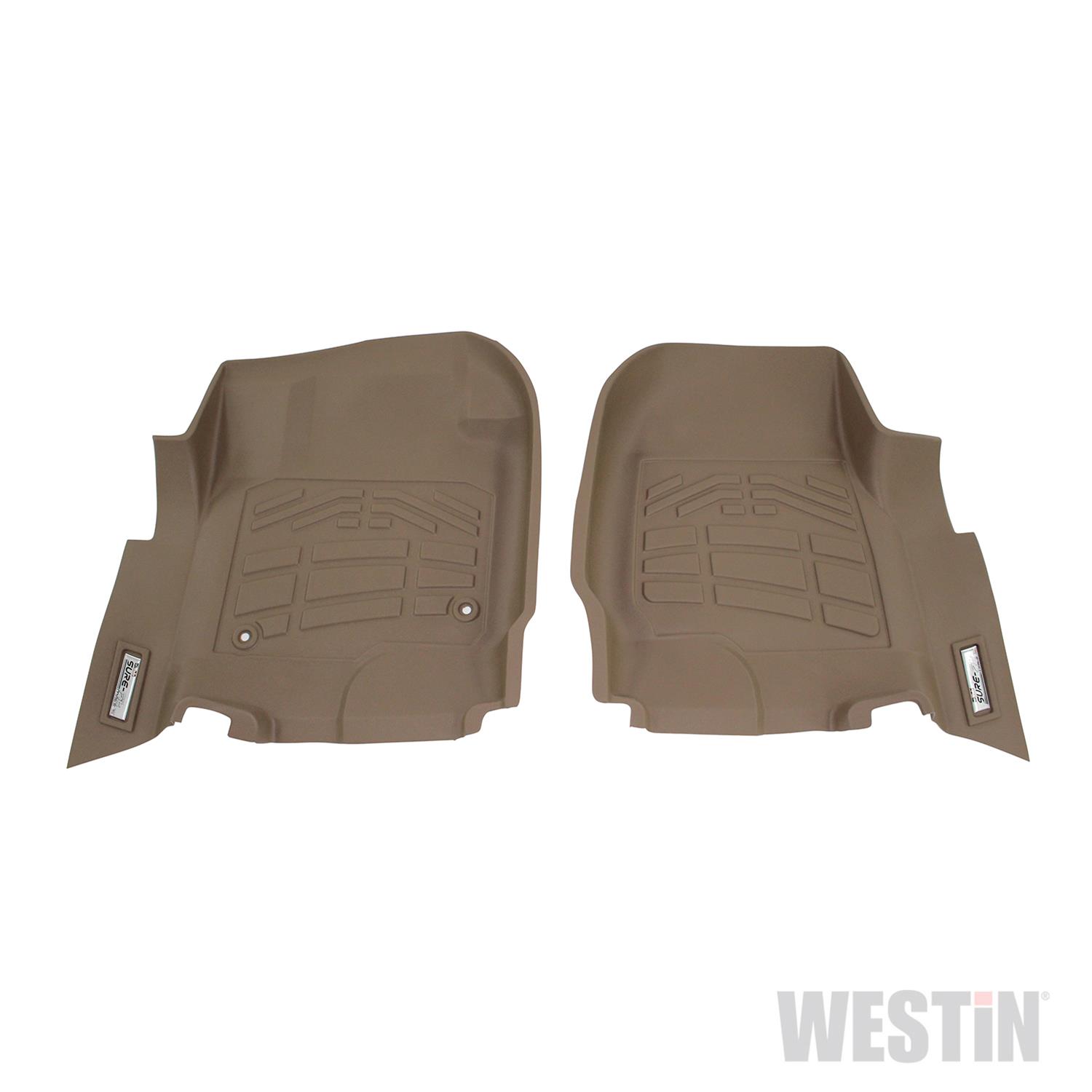 Westin Sure-Fit Floor Liners 72-130084 Liners, Sure-Fit, Front Seat, Rubberized Thermoplastic, Tan, Ford, Pair thumbnail 2