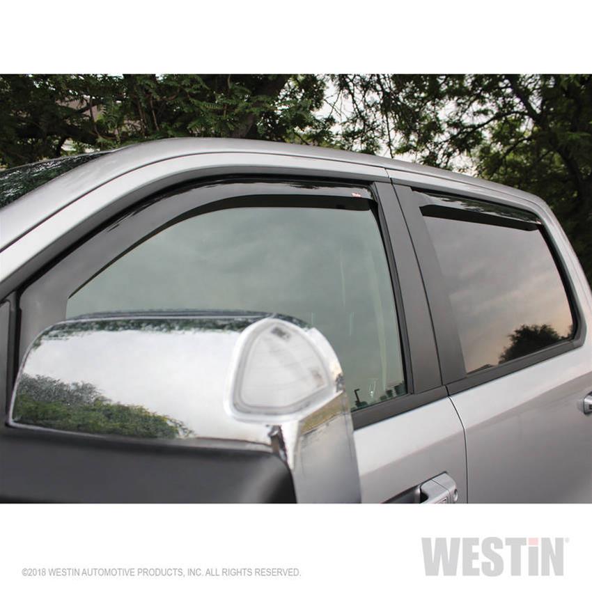 Westin 19-22 Ram 1500 Crew Cab(Excl. 19-22 Ram 1500 Classic) In Channel Wind Deflector 4pc - Smoke thumbnail 2