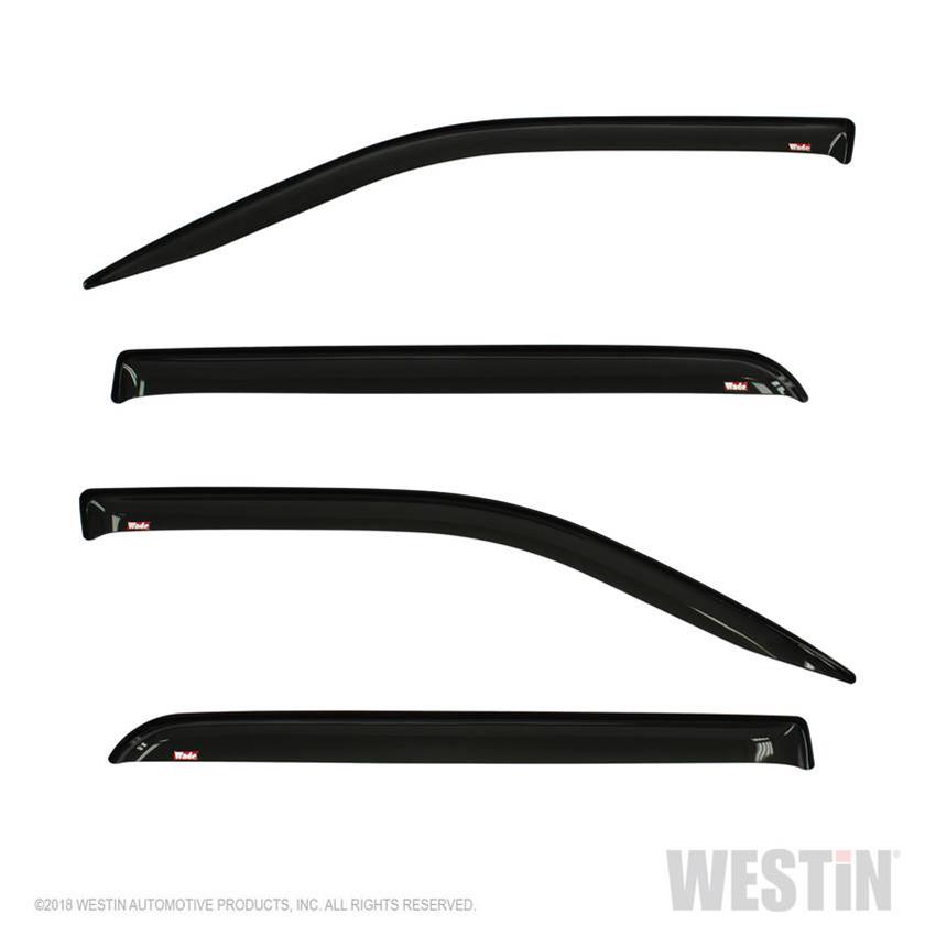 Westin 2019 RAM 1500 Crew Cab (Non Classic) Slim Wind Deflector 4pc - Smoke thumbnail 4