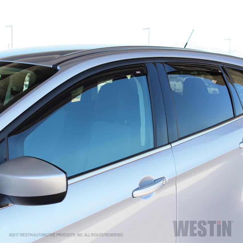 Westin In-Channel Wind Deflectors 72-37415 Side Window Visors, In-Channel, Front and Rear, , Snap-in, Acrylic, Smoke, Ford, Set of 4 thumbnail 2