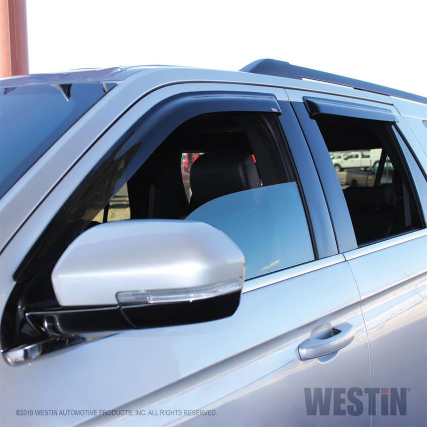 Westin Tape-On Slim Wind Deflectors 72-37448 Side Window Visors, Windguards, Smoke, Acrylic, Front and Rear, Ford, Set of 4 thumbnail 2