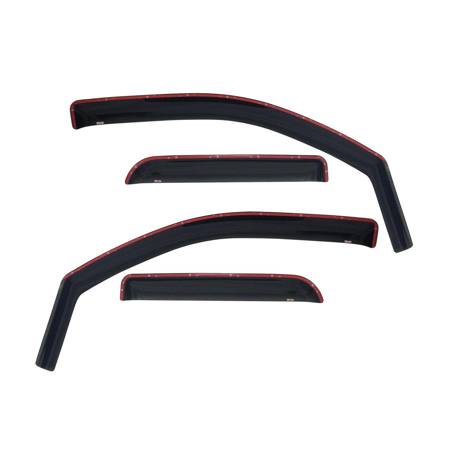 Westin 2014-2018 Chevy Silverado 1500 Dbl Cab In-Channel Wind Deflector 4pc - Smoke thumbnail 2