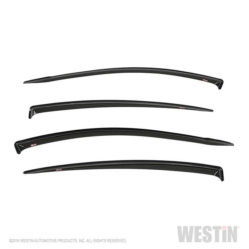Westin Tape-On Slim Wind Deflectors 72-43492 Side Window Visors, Windguards, Smoke, Acrylic, Front and Rear, Hyundai, Set of 4 thumbnail 2