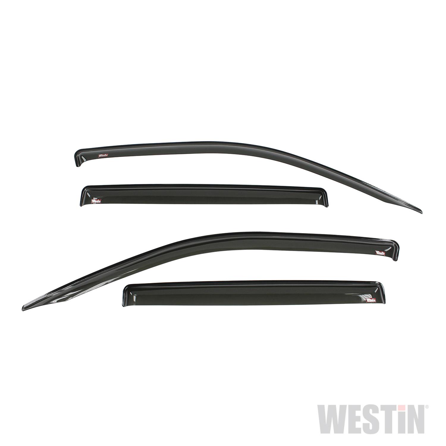 Westin Tape-On Slim Wind Deflectors for 2017-2022 RIDGELINE - 72-44480 Side Window Visors, Windguards, Smoke, Acrylic, Front and Rear, Honda®, Set of 4