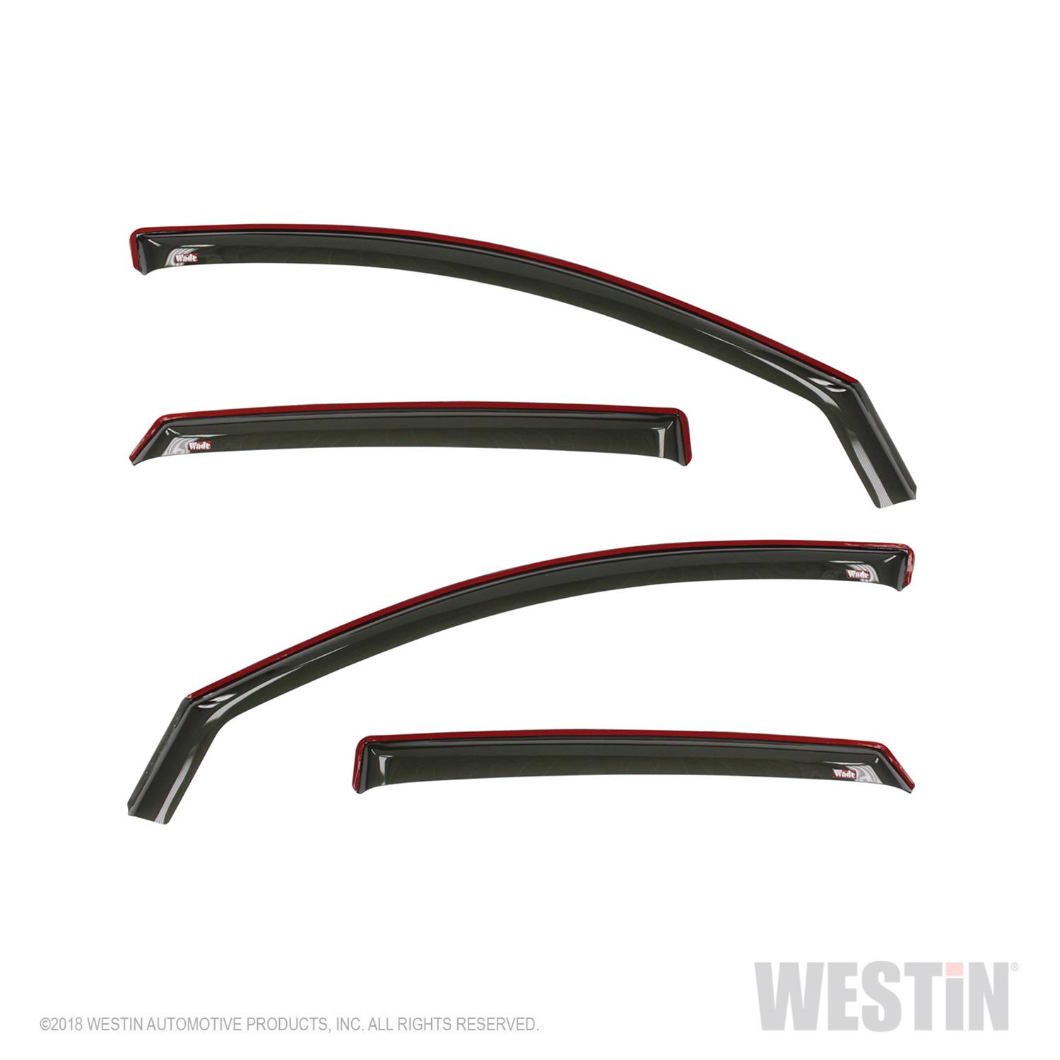 Westin In-Channel Wind Deflectors 72-44491 Side Window Visors, In-Channel, Front and Rear, , Snap-in, Acrylic, Smoke, Honda®, Set of 4 thumbnail 4