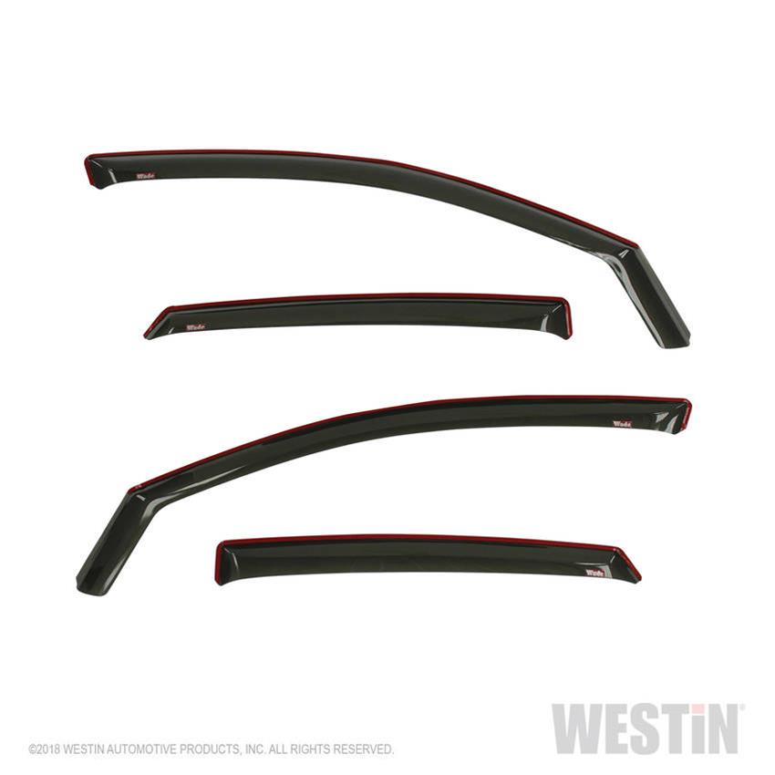 Westin In-Channel Wind Deflectors 72-44493 Side Window Visors, In-Channel, Front and Rear, , Snap-in, Acrylic, Smoke, Honda®, Set of 4 thumbnail 4