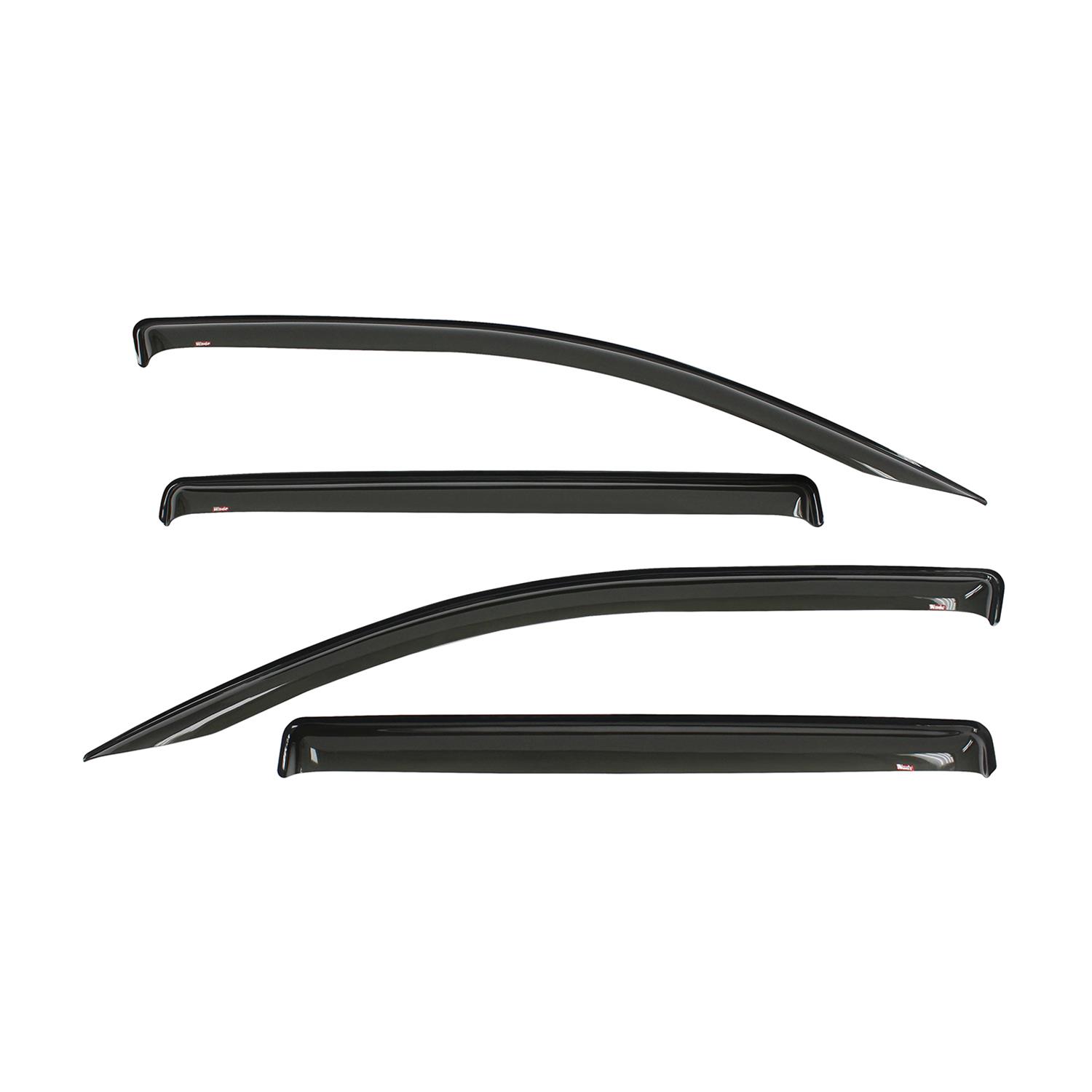 Westin Tape-On Slim Wind Deflectors 72-69418 Side Window Visors, Windguards, Smoke, Acrylic, Front and Rear, Nissan, Set of 4
