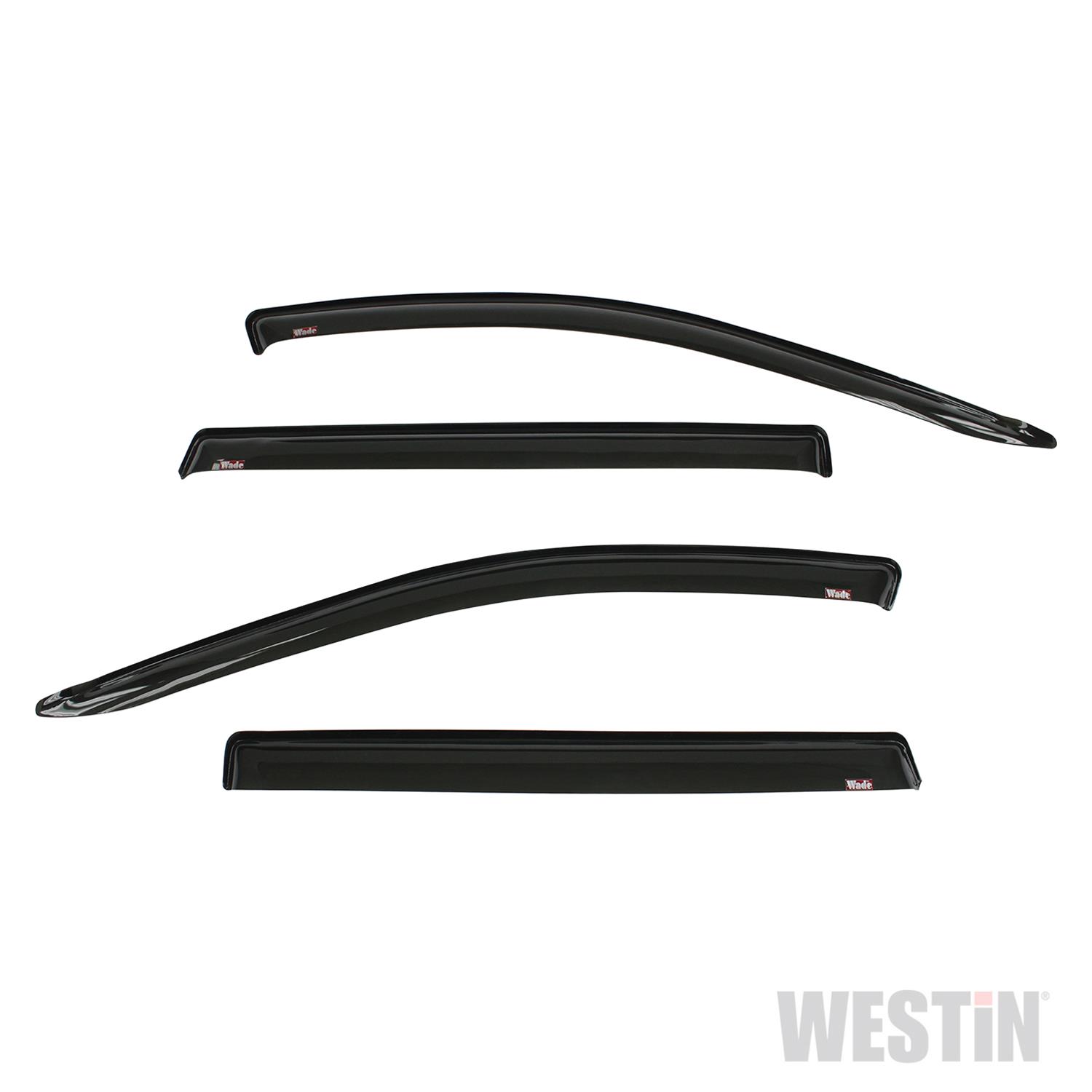 Westin Tape-On Slim Wind Deflectors 72-69478 Side Window Visors, Windguards, Smoke, Acrylic, Front and Rear, Nissan, Set of 4