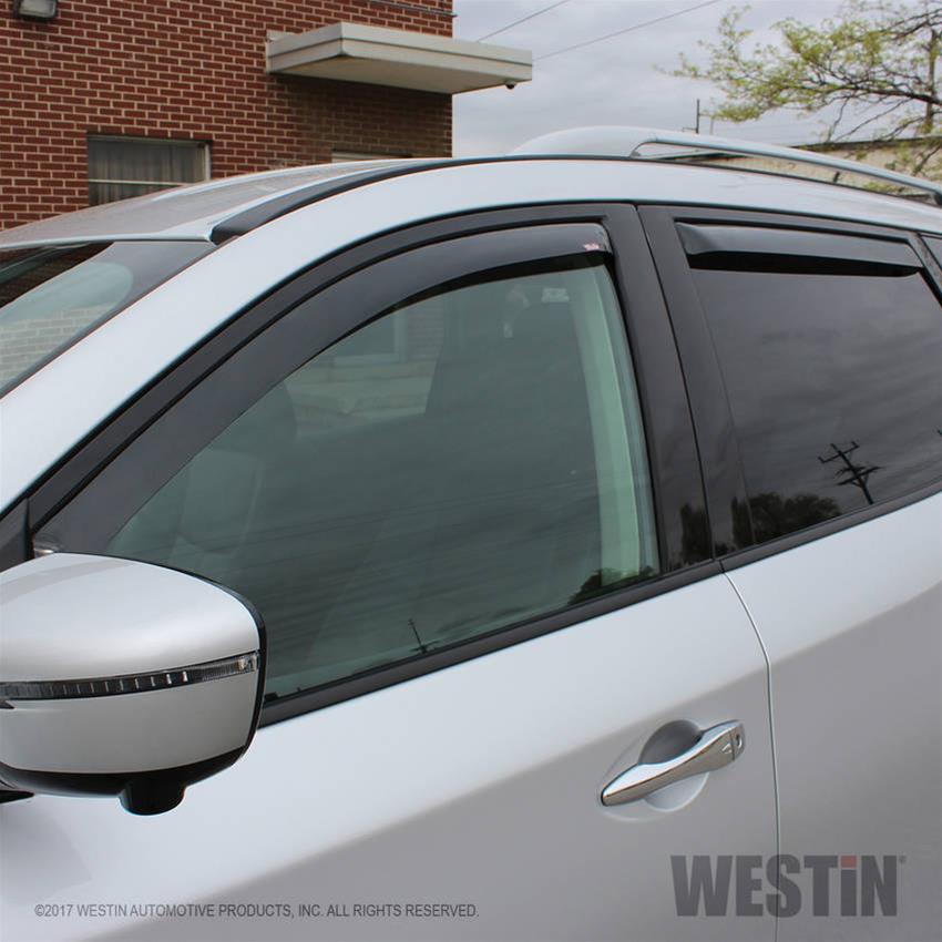 Westin In-Channel Wind Deflectors 72-69479 Side Window Visors, In-Channel, Front and Rear, , Snap-in, Acrylic, Smoke, Nissan, Set of 4