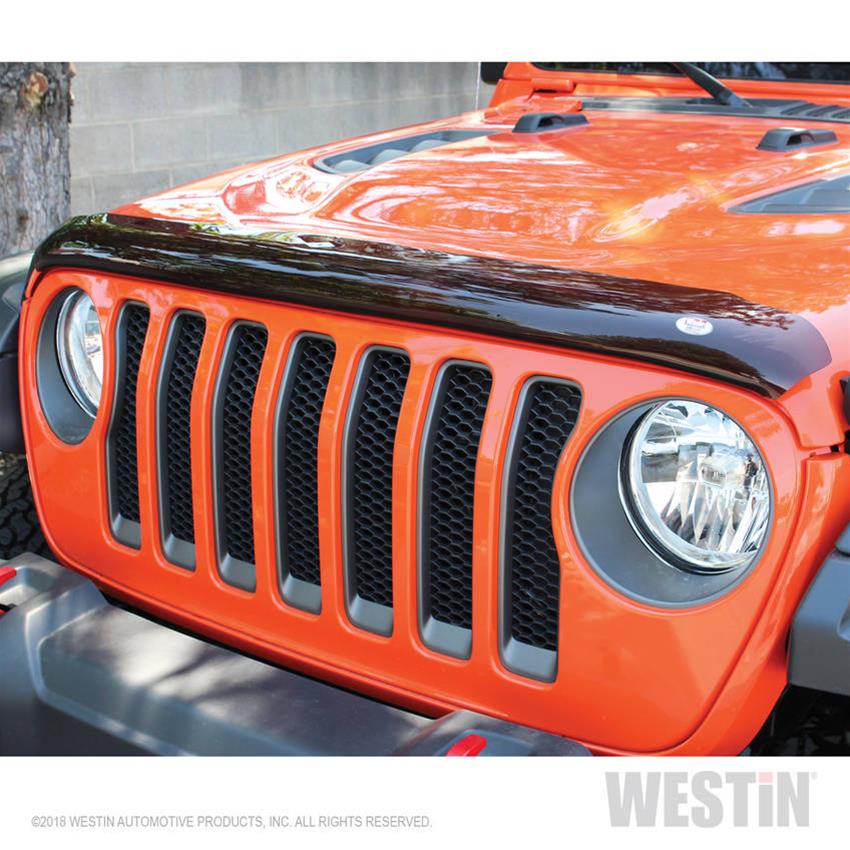 Westin 2018 Jeep Wrangler JL Platinum Bug Shield - Smoke thumbnail 2