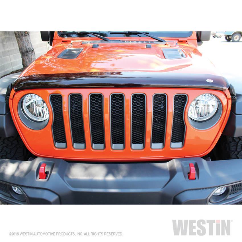 Westin 2018 Jeep Wrangler JL Platinum Bug Shield - Smoke thumbnail 3