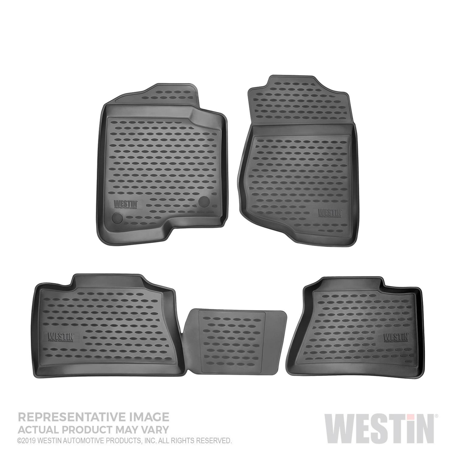 Westin Profile Floor Liners 74-06-51030 Mats, Liners, Front/Second Seat, Rubberized Polymer, Black, Logo, Chevrolet, Set