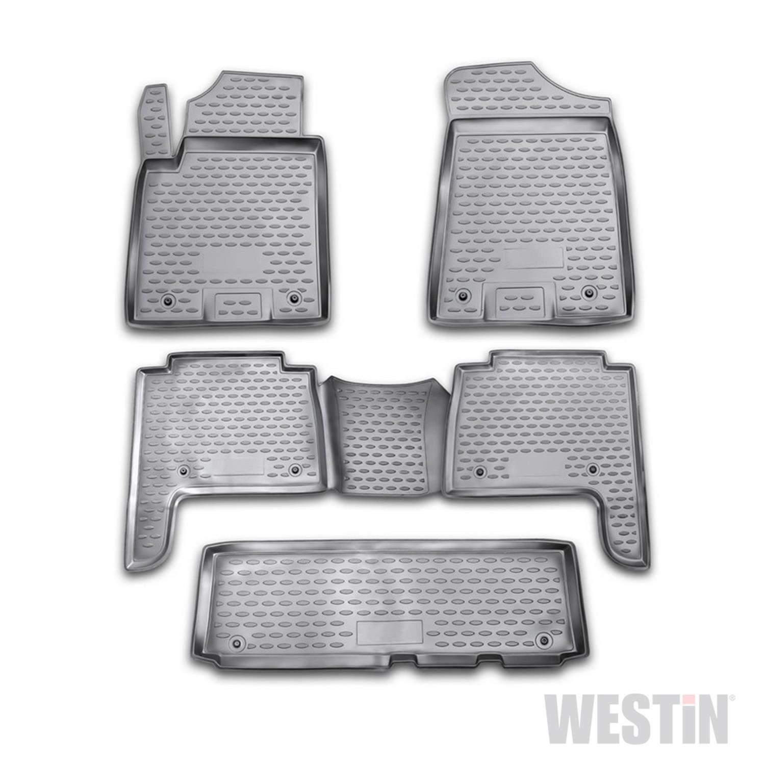 Westin Profile Floor Liners 74-18-51014 Mats, Liners, Front/Second/Third Seat, Rubberized Polymer, Black, Logo, Infiniti, Set