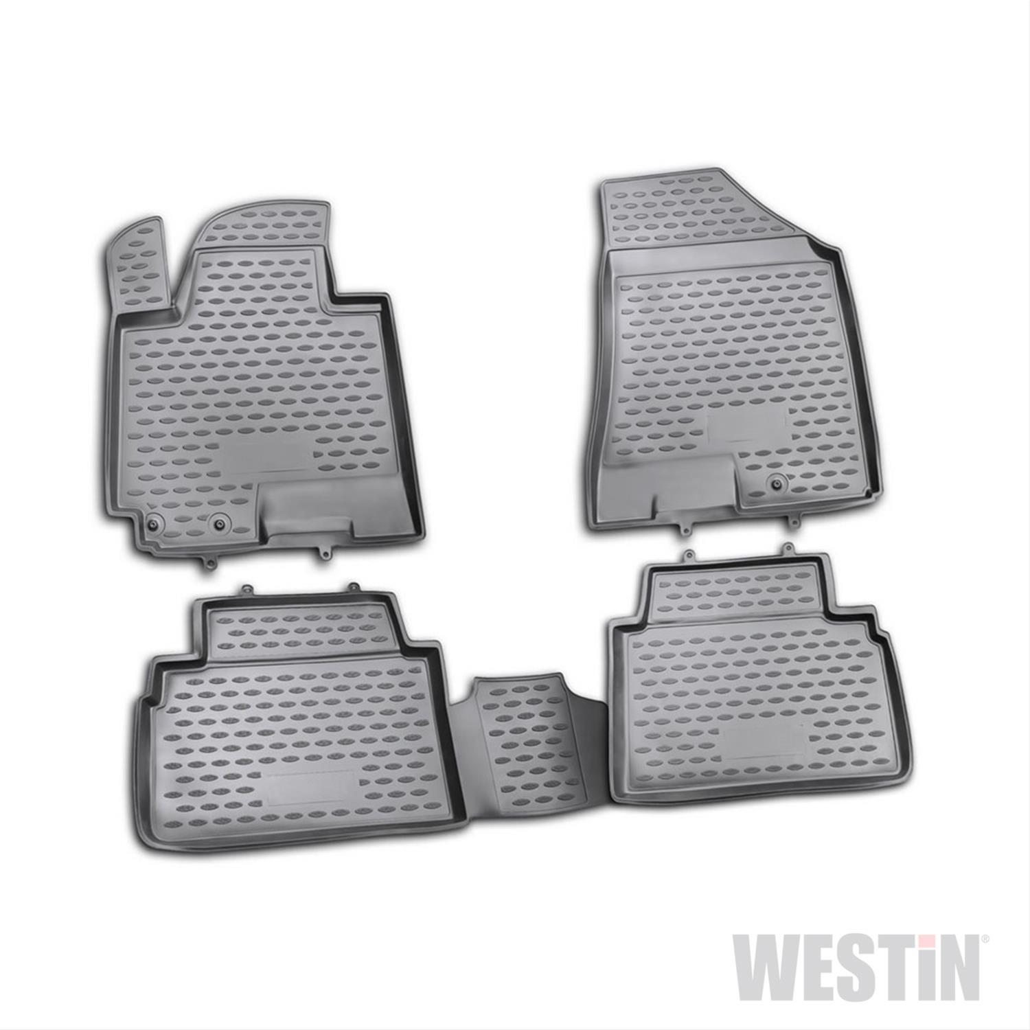 Westin Profile Floor Liners 74-22-41049 Mats, Liners, Front/Second Seat, Rubberized Polymer, Black, Logo, for Kia, Set