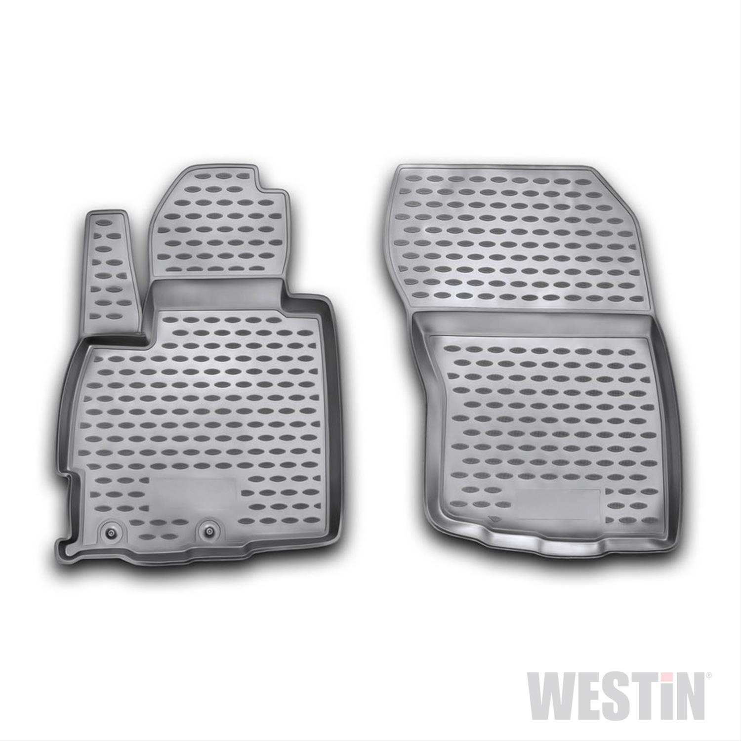 Westin Profile Floor Liners for 2011-2020 OUTLANDER SPORT, 2020 RVR - 74-29-21011 Mats, Liners, Front Seat, Rubberized Polymer, Black, Logo, Mitsubishi, Pair
