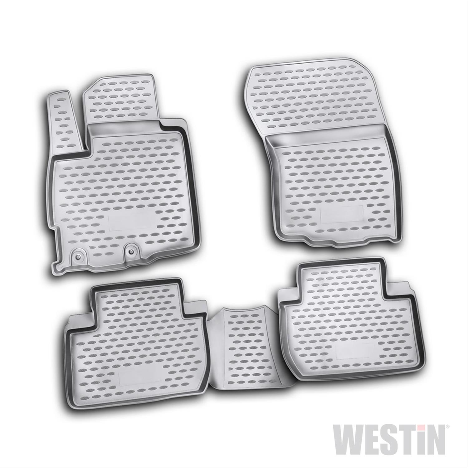 Westin Profile Floor Liners 74-29-41005 Mats, Liners, Front/Second Seat, Rubberized Polymer, Black, Logo, Mitsubishi, Set