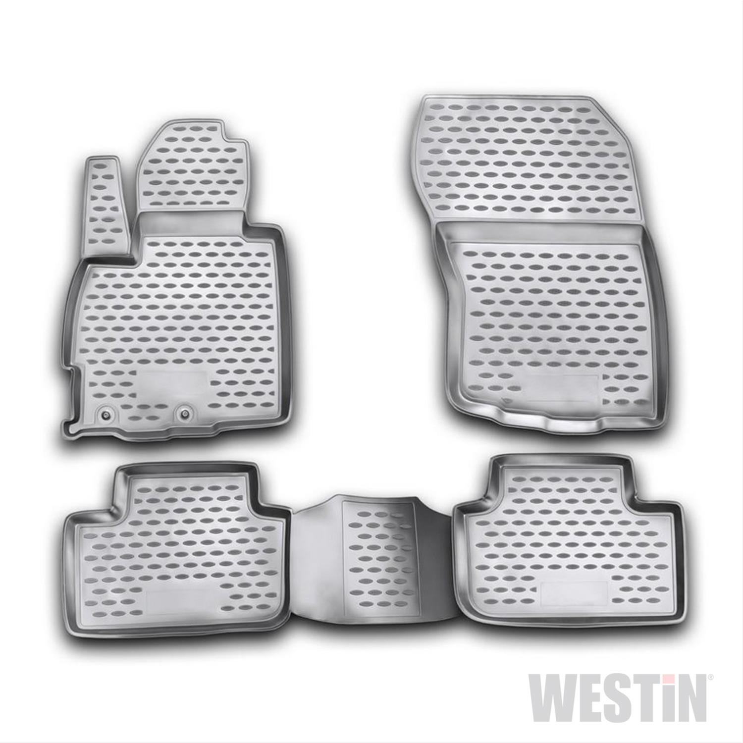 Westin Profile Floor Liners 74-29-41009 Mats, Liners, Front/Second Seat, Rubberized Polymer, Black, Logo, Mitsubishi, Set