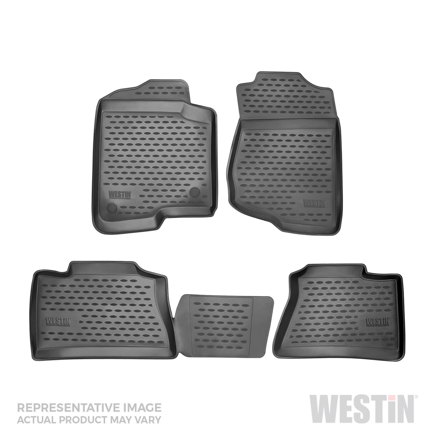 Westin Profile Floor Liners 74-43-41018 Mats, Liners, Front/Second Seat, Rubberized Polymer, Black, Logo, Volvo, Set