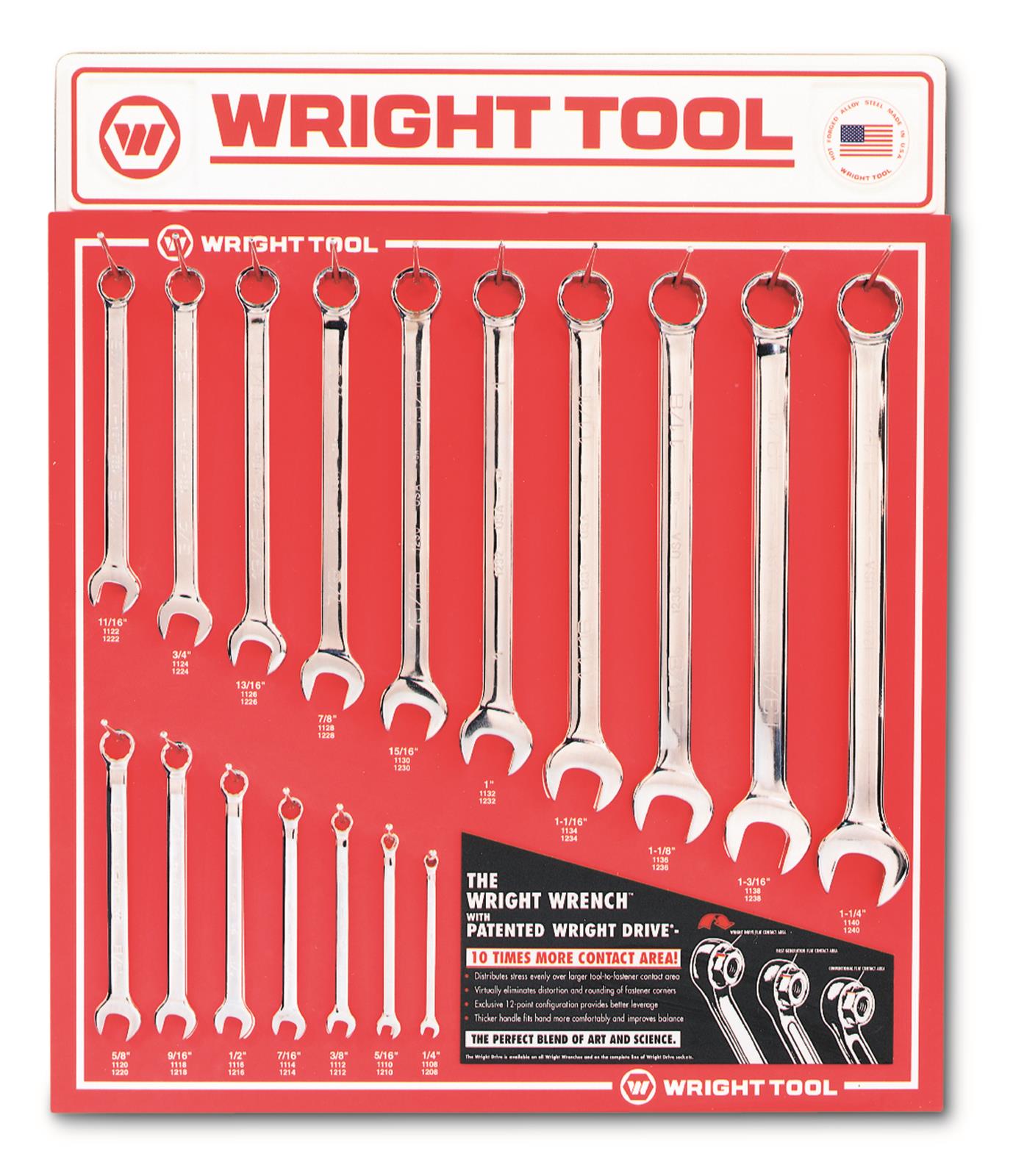 thumbnail image 2 of Wright Tool 750 WRIGHTGRIP 2.0 11-Piece Metric Combination Wrench Set – 12 Point, With Denim Pouch 2 of 5