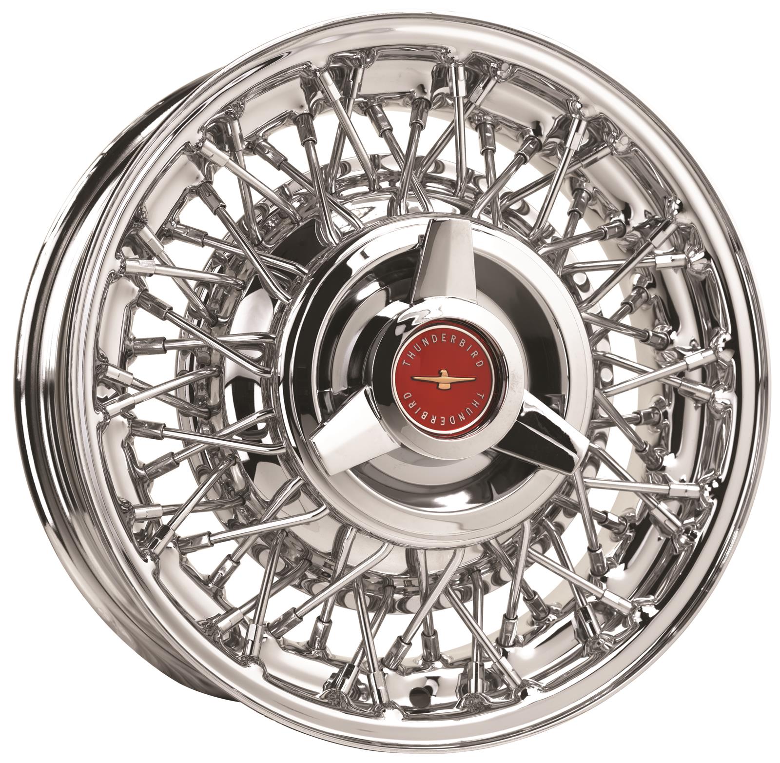 Wheel Vintiques 77 Series TBird Style Wire Chrome Wheels 775612032