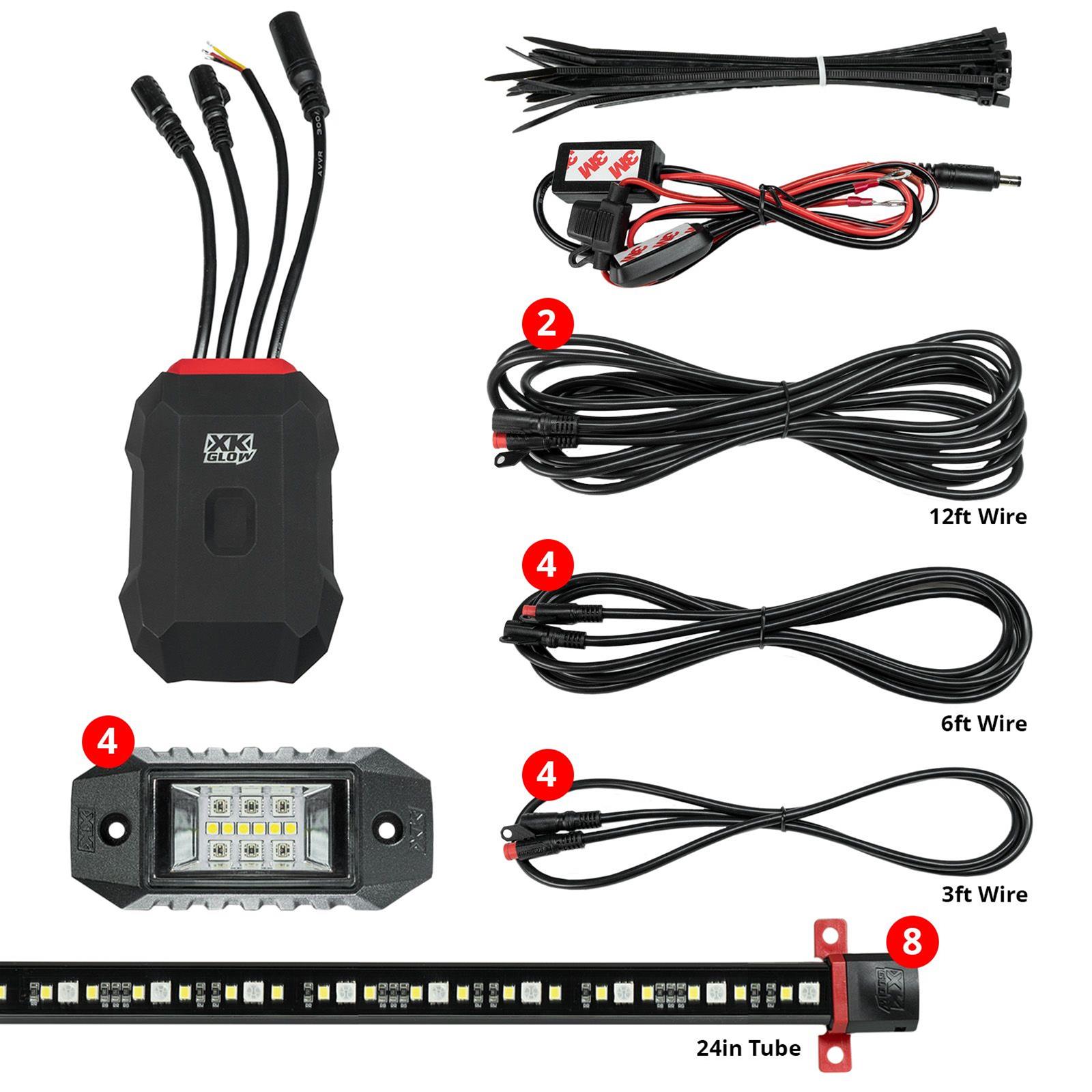 Smartphone App LED Car Accent Light Kits from XKGLOW