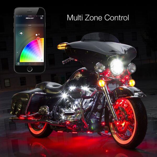 XK Glow Motorcycle LED Accent Kits KS-MOTO-MINI Lights, XKchrome LED, Multicolor, Clear Silicone Housing, 9.50 in. Length, On/Off Switch, Kit thumbnail 4