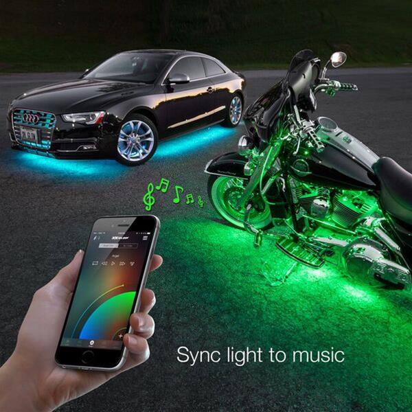 XK Glow Motorcycle LED Accent Kits KS-MOTO-MINI Lights, XKchrome LED, Multicolor, Clear Silicone Housing, 9.50 in. Length, On/Off Switch, Kit thumbnail 2