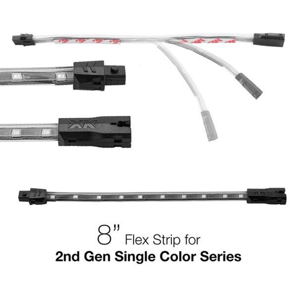 XK Glow LED Strips XK-2P-S-8-P PINK - 2nd Gen Single Color 8in Flex Strip Single Color