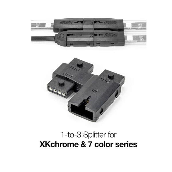 XK Glow Splitter Blocks XK-4P-SPLIT 1-to-3 4pin for XKchrome & 7 Color Series
