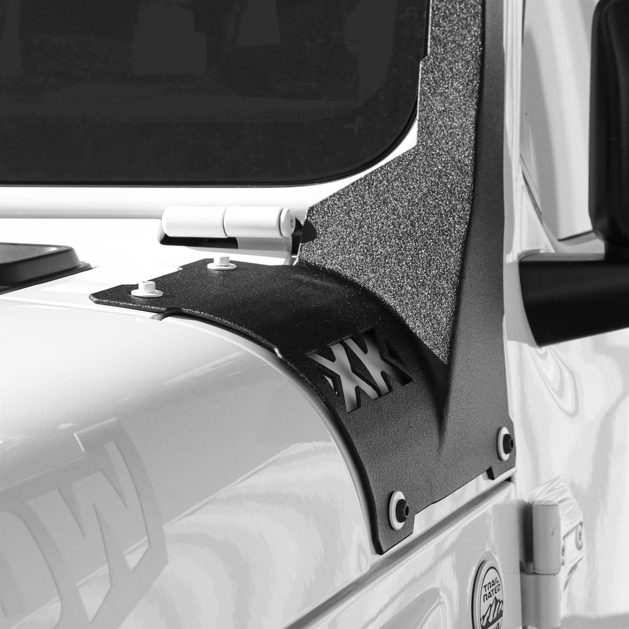 XK Glow Jeep Light Bar Mounting Brackets XK-BRC-JL-AP JL JT A-pillar 50-52" Bracket Kit thumbnail 2