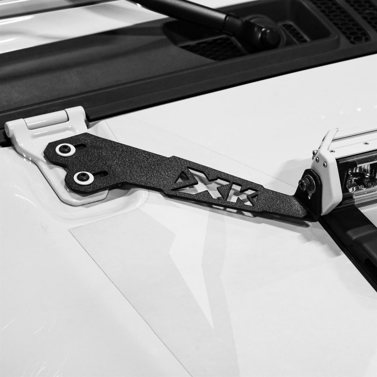 XK Glow Jeep Light Bar Mounting Brackets XK-BRC-JL-H JL JT Hood 20" Bracket Kit thumbnail 3