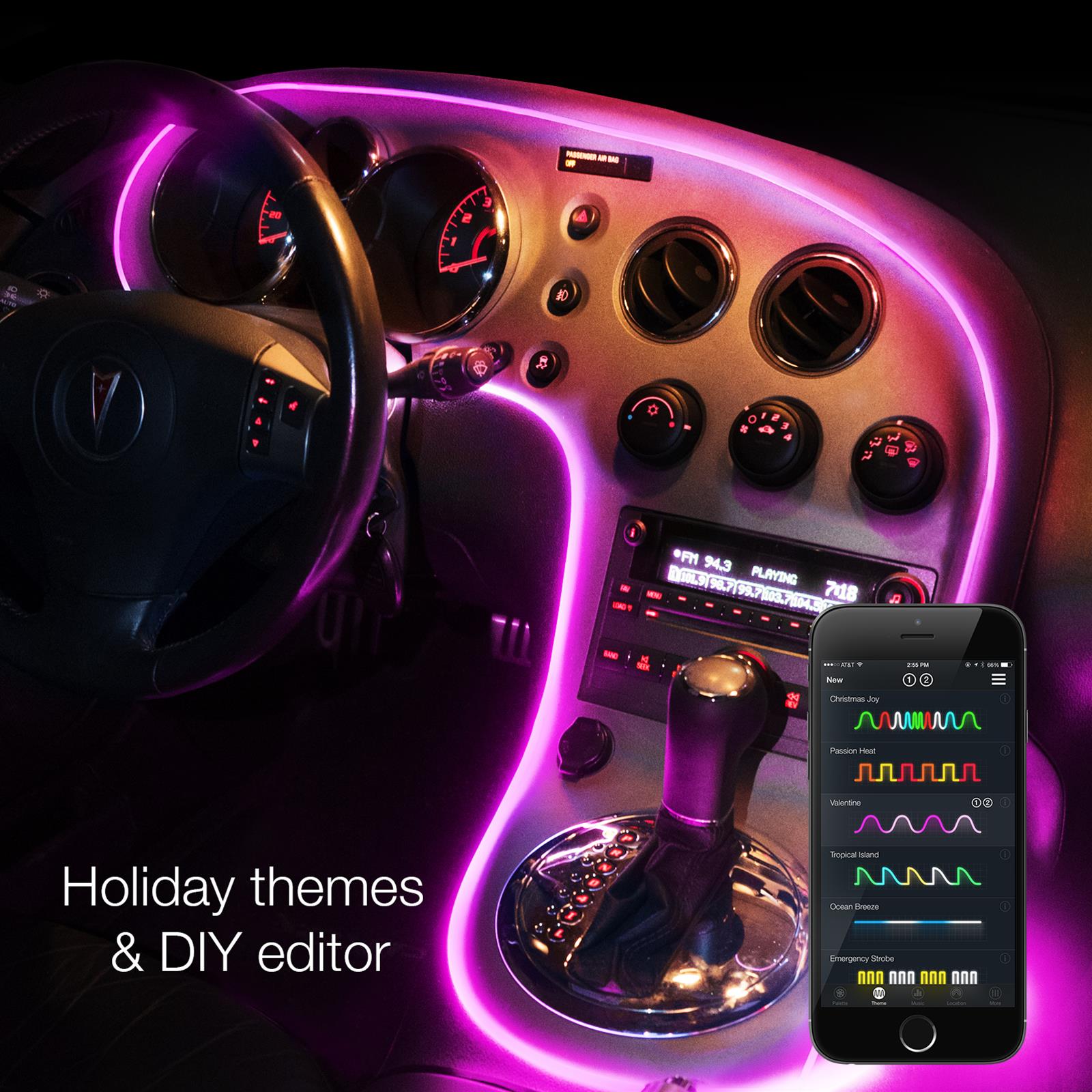 XK Glow XKchrome Fiber-Optic LED Accent Light Kits XK-FO-ADV Lights, Fiber Optic LED, Multicolor, Waterproof, USB Car Plug, Kit thumbnail 8