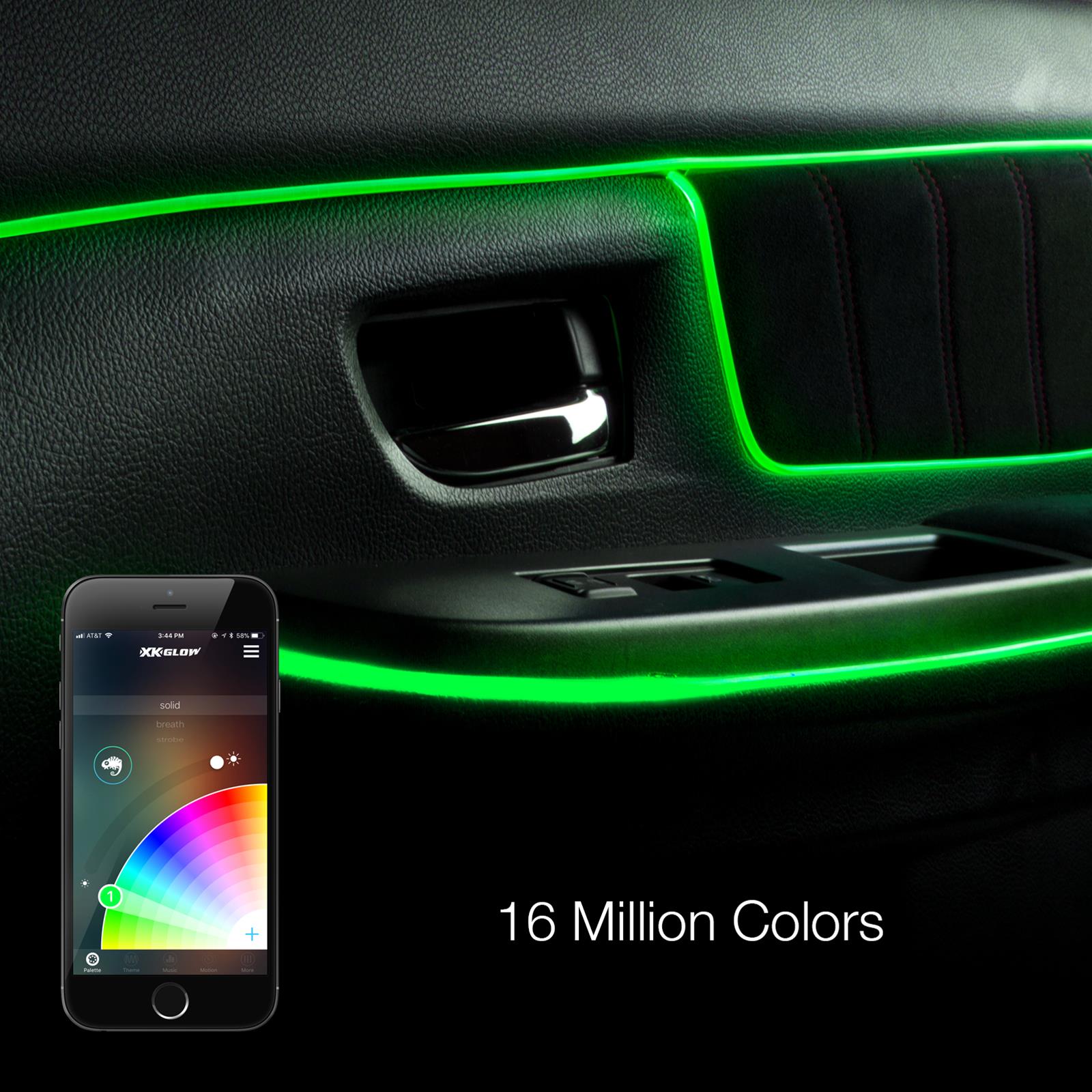 XK Glow XKchrome Fiber-Optic LED Accent Light Kits XK-FO-ADV Lights, Fiber Optic LED, Multicolor, Waterproof, USB Car Plug, Kit thumbnail 5