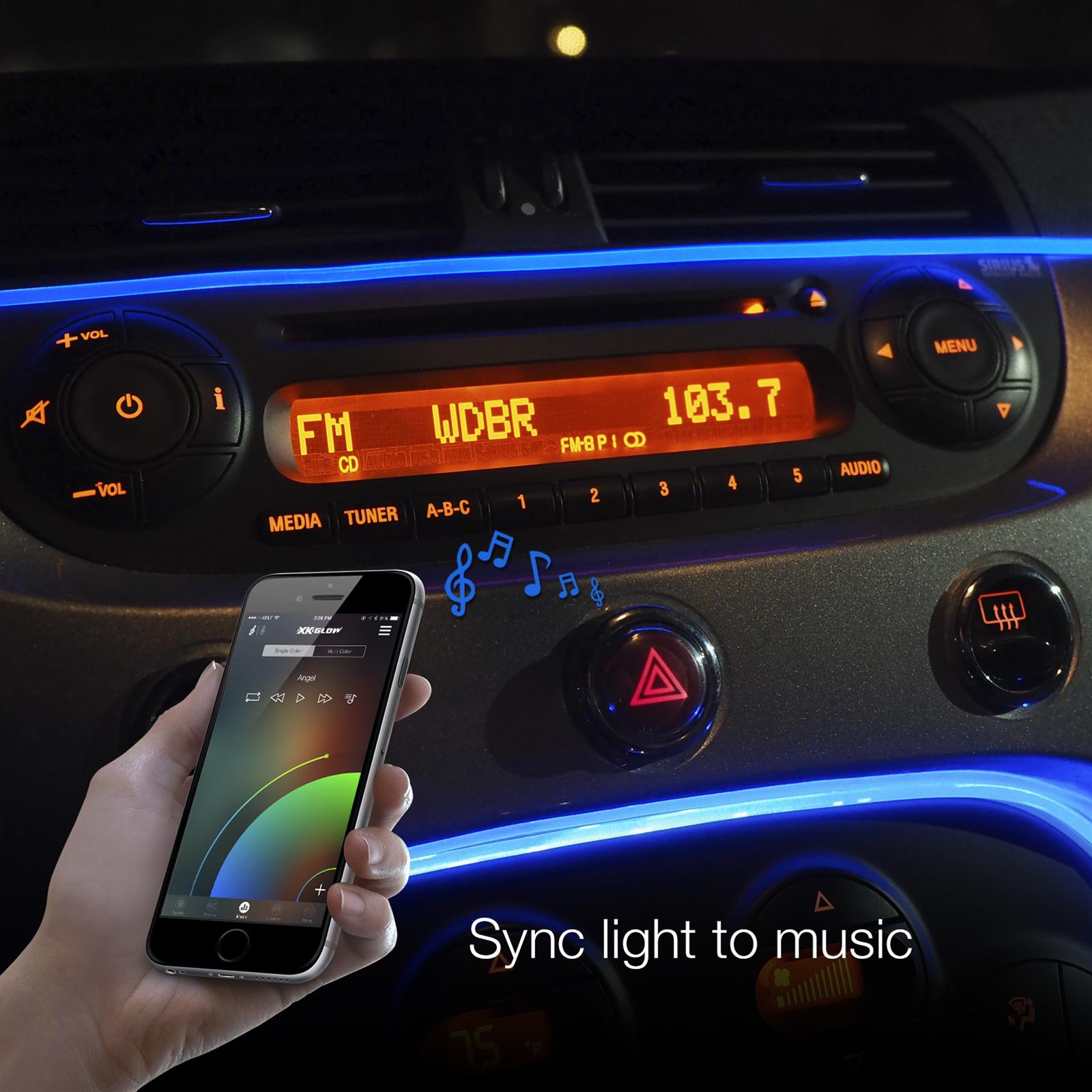XK Glow XKchrome Fiber-Optic LED Accent Light Kits XK-FO-ADV Lights, Fiber Optic LED, Multicolor, Waterproof, USB Car Plug, Kit thumbnail 7