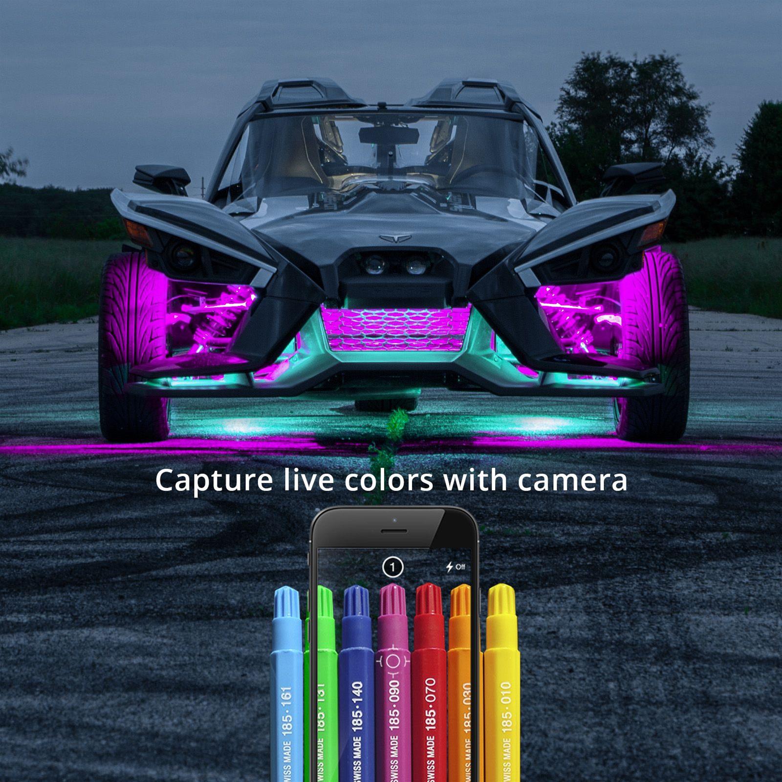 XK Glow Powersports Accent Lights XK-GOLF-STA LED Golf Cart Light Kit XKchrome Smartphone App thumbnail 5